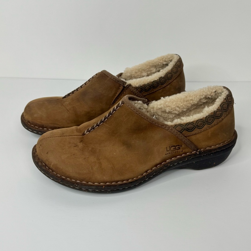 UGG Brown Loafers with Plush Lining and Slip-On Design